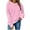 #0292-Pink, variant on Uootdi Christmas Long Sleeve Shirts for Women Crewneck Christmas Light Sweatshirts Merry And Bright Xmas Gift Pullover Tops Hol iday
