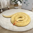 thumbnail image 3 of Juguete de peluche de serpiente larga, accesorios de miedo para Halloween con lenguas roja animal de peluche de serpiente para niño regalos Amarillo 300cm SM SunniMix Serpiente de simulación, 3 of 8