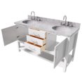 thumbnail image 3 of Ariel R061dcwovo Bayhill 60" Free Standing Double Basin Vanity Set - White, 3 of 7