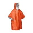 thumbnail image 3 of Abbracc 2 Pcs Poncho de Pluie d'Urgence pour Adultes Cape de Pluie Manteau de Pluie Film en Aluminium Réutilisable Orange, 3 of 9