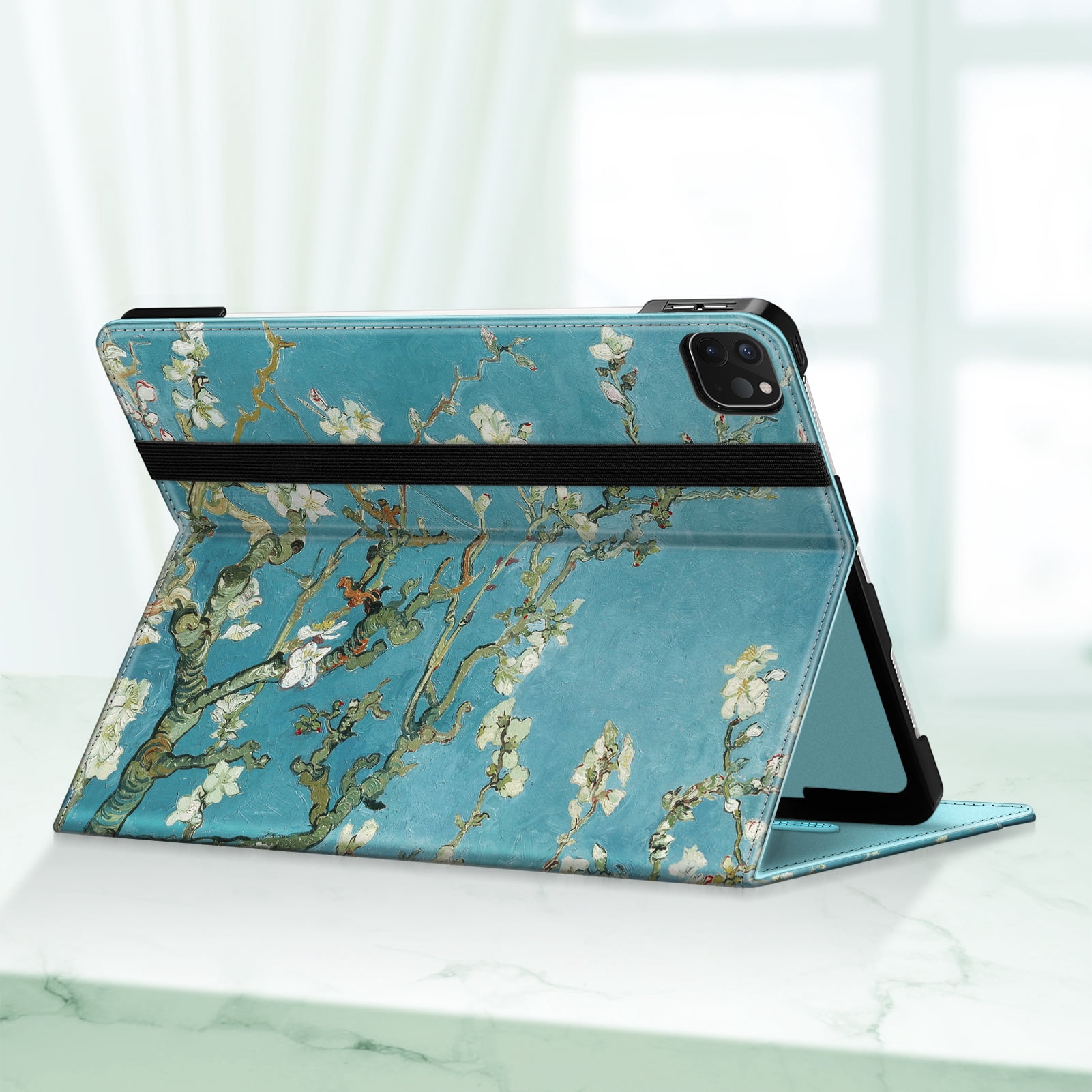 Fintie Folio Case w/ Pocket for iPad Pro 12.9 (2021/2020/2018) - Multi-Angle Smart Stand Cover w/Pencil Holder, Auto Sleep/Wake for iPad Pro 12.9" 5/4th/3rd Generation