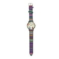 thumbnail image 3 of Watches for Women with Wind Watch Multicolour Rainbow Pattern Watches for Men Leather Band Watch Light Wind Up Wrist Watches Silicone Watch Band, 3 of 5