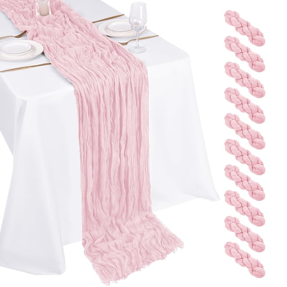 Mantel para queso Beautane de Table Runner, color rosa claro, 43 x 274 cm, paquete de 10