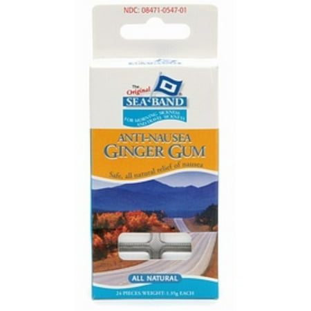 Sea-Band Anti-Nausea Ginger Gum 24 Each (Pack of