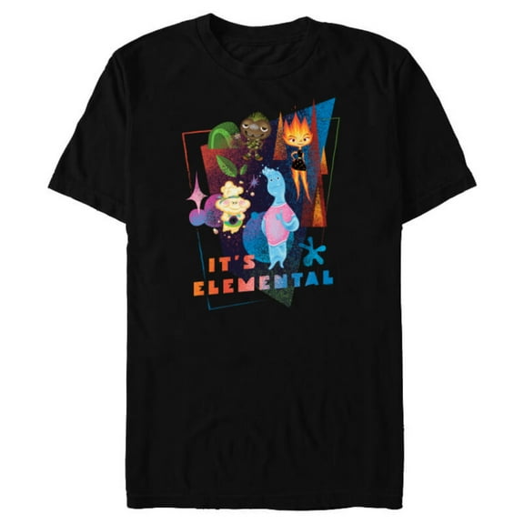 Disney and Pixar’s Elemental It’s Elemental Characters - Short Sleeve Blended T-Shirt for Adults - Customized-Black
