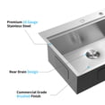 thumbnail image 6 of Kitchen Sink 30x22x10"Drop-in Single Bowl Stainless Steel Kitchen Sink with Workstation,Stainless Steel Kitchen Sink, 6 of 10