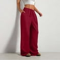 thumbnail image 3 of Women's Baggy Summer Palazzo Pants Casual Loose Flowy Wide Leg Beach Pants with Pockets, 3 of 7