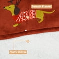 thumbnail image 6 of Catalonia Christmas Dachshund Print Oversized Hoodie Blanket Sweatshirt,Wearable Sherpa Giant Pullover for Adults Men Women Teenagers Gift, Wine, 6 of 7