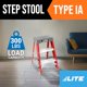 thumbnail image 2 of LITE Escalera tipo taburete de fibra de vidrio de 2', capacidad de 300 libras, tipo IA LP-3011-02, 2 of 5