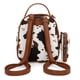 thumbnail image 5 of Mochila Montana West Wrangler Mini con estampado de vaca marrón WG133, 5 of 6