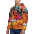 thumbnail image 3 of Naloa Hip Hummingbird In Jacket Men's Casual Hooded Collar Drawstring Hoodies Pullover Sweatshirts Casual Long Sleeve Shirts-Medium, 3 of 7