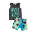 thumbnail image 1 of ITFABS Tenue pour Petits Garçons, Haut Sans Manches à Col Rond, Shorts, 1 of 9