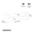 thumbnail image 3 of MDQMD 90" Extra Large Couch Bench End of Bed with Arms,Gray Chenille Bedroom Benches for Foot of Bed with 2 Pillows,Extra Long Indoor Upholstered Bench for Window,Entryway, Living Room, 3 of 10