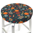 thumbnail image 6 of Goofa Autumn with Pumpkins Printed Stool Covers Round, Waterproof Round Bar Stool Covers Anti-Slip Round Bar Stool Seat Cover with Elastic Bands Durable -12 inch, 6 of 7