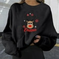 thumbnail image 2 of IROINNID Discount Christmas Sweatshirts for Women Crewneck Oversize Reindeer Print Long Sleeve Tops Xmas Casual Sweatshirts,Black, 2 of 6