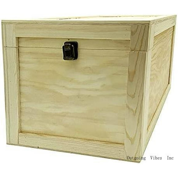 Wooden Box Hinged Lid