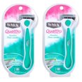 thumbnail image 1 of Schick Quattro for Women Sensitive Hypo Allergenic Aloe Razor with 2 Refill Blades (Pack of 2), 1 of 1