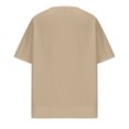 thumbnail image 3 of Cethrio Kids Girls T Shirts, Casual Short Sleeve Solid Color Loose Summer Tops Khaki Size 7-8 T, 3 of 5