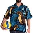 thumbnail image 4 of Platypus Men's Casual Printed Button Down Short Sleeve Summer Beach Shirt, Unisex, 4 of 6