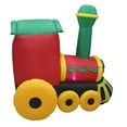 thumbnail image 3 of A Holiday Company 6.5 Foot Inflatable Santa Holiday Train Lawn Decoration, 3 of 5