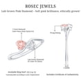 thumbnail image 5 of Rosec Jewels IGI Certified Lab Grown Pink White Diamond Promise Ring - Toi Et Moi Ring (1 Carat, E-VS1 Grade) - Gift for Valentines Day, 10K White Gold, US 12.50, 5 of 8