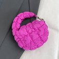 thumbnail image 5 of husxh Puffer Tote Bag for Women Quilted Handbag Nylon Clutch Purse for Travel(rosered), 5 of 6