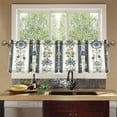 thumbnail image 2 of Ryvnso Bohemia Art Flower Curtains Sets Short Curtain Rod Pocket Half Window Cafe Farmhouse Tier 2 Panels 57"W x 36"L, 2 of 7
