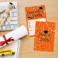 thumbnail image 4 of Orange Glitter Graduation Invitation Card for Graduate, Orange Glitter Graduation Party Invites, 30 Cards & 30 Envelopes, 4x6 Inches, Double-Sided, 4 of 7