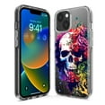 thumbnail image 3 of MUNDAZE Apple iPhone XS Max Shockproof Clear Hybrid Protective Phone Case Fantasy Skull Red Purple Roses Cover, 3 of 5