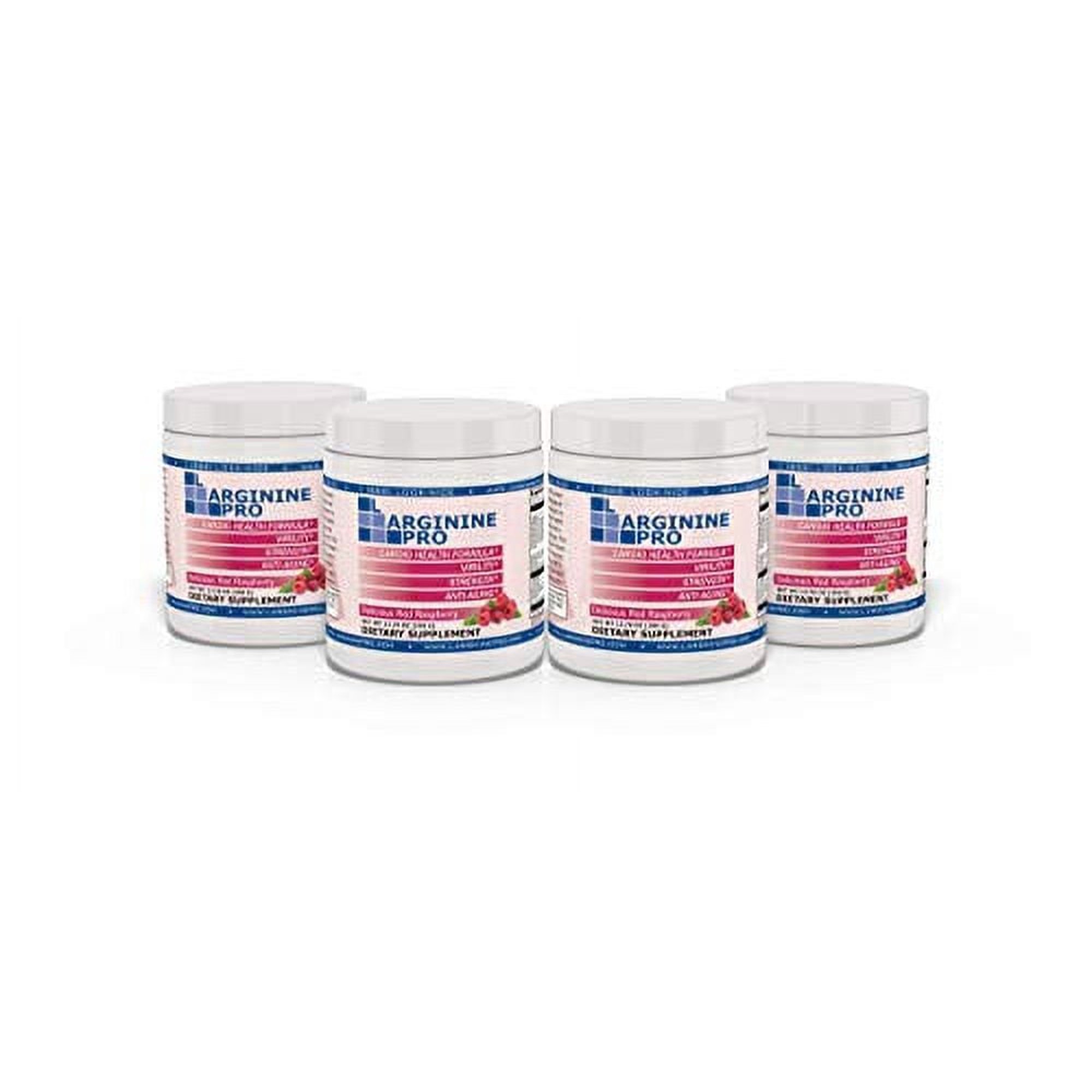 L-Arginine Pro Nitric Oxide Booster - 5500mg L-Arginine, 1100mg L-Citrulline Cardio Health, , 4-Pack Jars, Raspberry