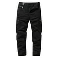 thumbnail image 1 of DPTALR Men Solid Casual Button-Zip Multi-Pocket Straight Cargo Trousers, 1 of 6