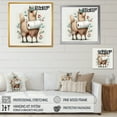 thumbnail image 4 of Designart Llama Building A Tower Of Toilet Paper With Flowers IV Canvas Wall Art, 4 of 5