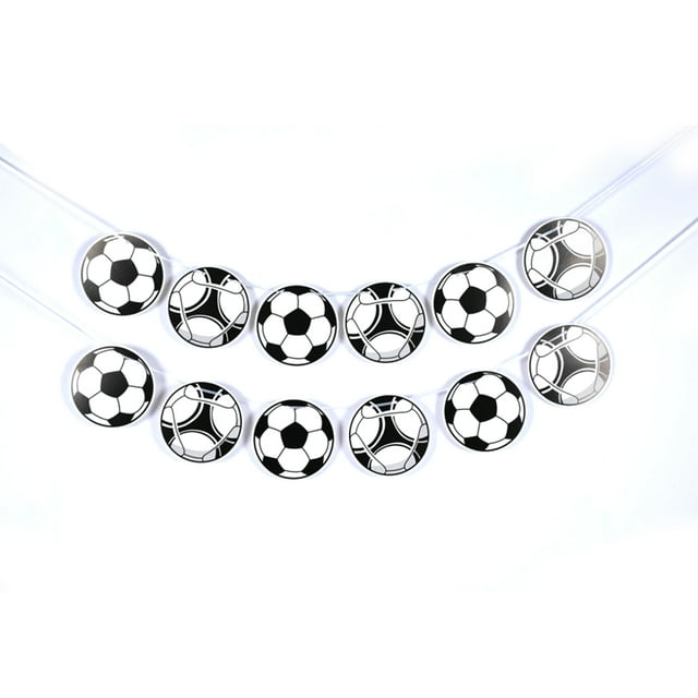 pitrice 12 Pieces/Bag Football Decoration Flag Soccer Backdrop Banner Party Layout Props Background Accessory for Outdoor Office