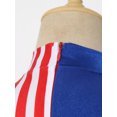 thumbnail image 6 of iiniim Girls Cheerleading Outfit Back Invisible Zipper Color Block Striped Crop Top with Rhinestone Stars Skirt Blue Red White 12, 6 of 7