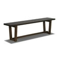 thumbnail image 4 of Grain Wood Furniture Cascais Solid Wood Bench with Industrial Base in Brown Oak Top and Base, 4 of 4