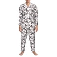 thumbnail image 3 of Naloa Bird Men’s Pajamas Set - Long Sleeve Button Down Sleep Shirt and Pajama Bottoms Sleepwear Set-X-Large, 3 of 7