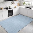 Ice Blue Area Rug 4'x6', Country Vintage Minimalist Farmhouse Solid ...