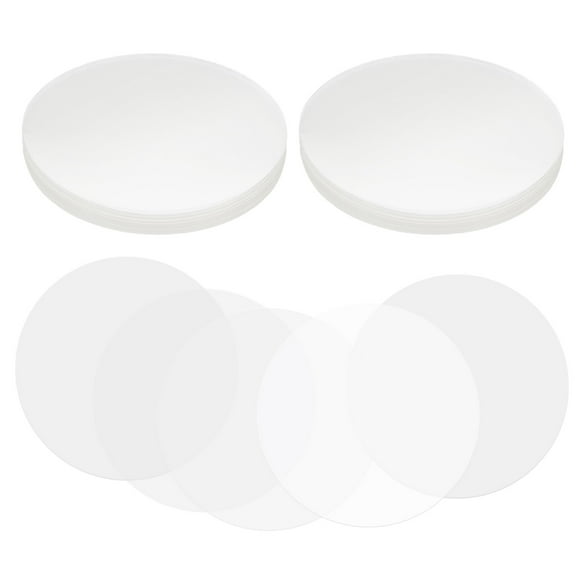 Film de Badge 2.8 Po (70mm), 200 Pcs Film Protecteur en Plastique Transparent pour Badge Rond, Fournitures pour Bricolage Arts et Artisanat