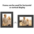 thumbnail image 3 of Americanflat 9x12 Picture Frame Polished Crystal Clear Glass Hampton Collection Distressed - Charcoal Black, 3 of 9