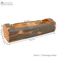 thumbnail image 3 of Sunnydaze Jardinière Rustique Surélevée Décorative d'Extérieur en Résine pour Jardin, Patio, Terrasse, Cour, Véranda et Balcon - 35 Pouces L - Brun, 3 of 7