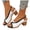 White, variant on Women's Color Blocked Slingback Heeled Sandals Comfortable Slip On Chunky Heels Platform Dress Sandal White Size 6