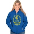 thumbnail image 4 of Retro Funny PACMAN World Chompion Unisex Plus Size Zip Hoodie Brisco Brands 2X, 4 of 5