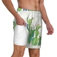 thumbnail image 3 of Gaeub Cartoon Cactus Mens Swim Trunks Stretch Beach Shorts Quick Dry for Men Swim Shorts Swimwear with Pockets- XX-Large, 3 of 9