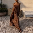 thumbnail image 7 of FDGIU Women's 2026 Summer Wide Strap Scoop Neck Maxi Sundress, Gathered Bust Loose Oversized Sleeveless Long Casual Dress for Beach Vacation Streetwear, 7 of 7
