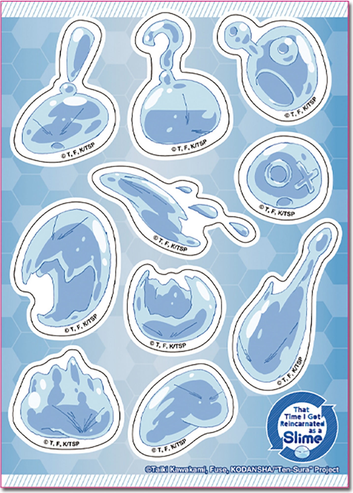 That Time I Got Reincarnated As A Slime Official Sticker Set – SD1 Design, 5"x7" Sheet, Anime Decals