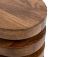 thumbnail image 4 of Kate and Laurel Omar Mid-Century Modern Wooden Round Side Table, 14 x 14 x 18, Walnut Brown, Geometric Floating Disks Circle End Table for Use as Bedroom Night Stand or Living Room Table Option, 4 of 8