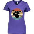 thumbnail image 3 of Inktastic Drum Set Retro Drummer Sunset Women's V-Neck T-Shirt, 3 of 5