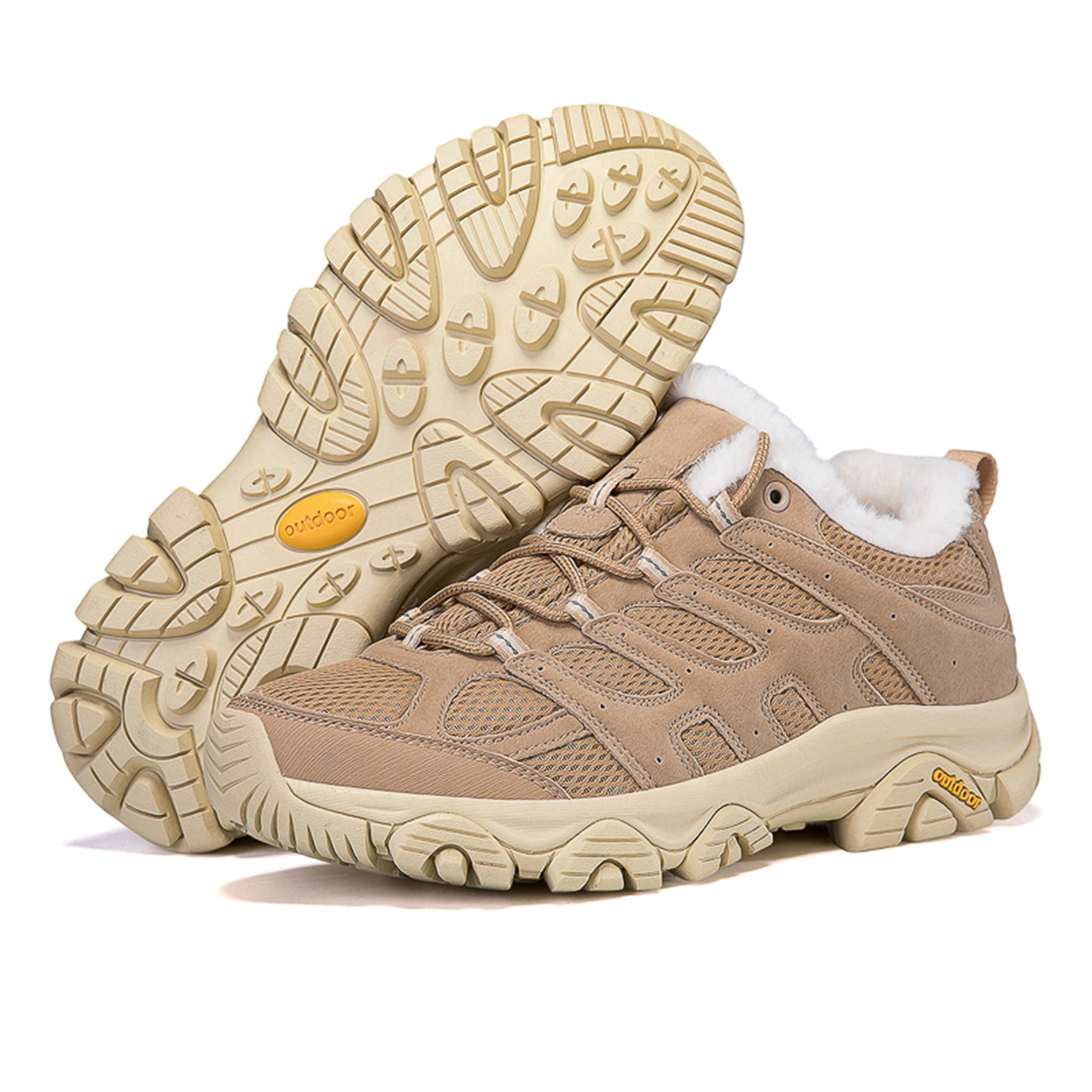 YOURDIARY Womens Mens Winter Hiking Shoes Comfortable Warm Walking Shoes