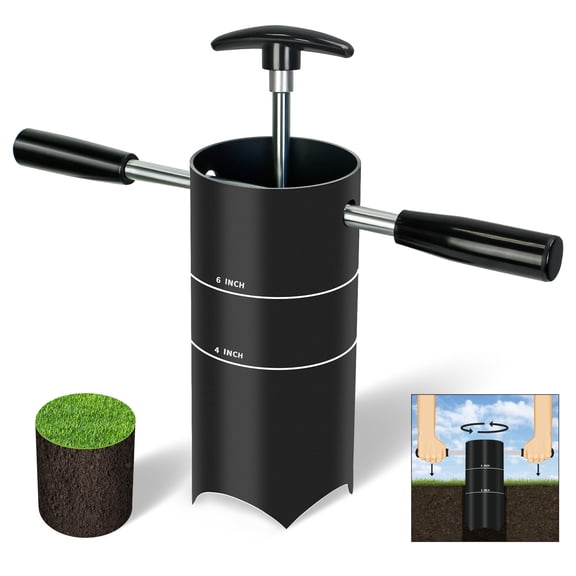 Portable Golf Hole Cutter with Detachable Handle  4" & 6" Golf Cup Digger Backyard Putting Green, Lawn & Garden Practice