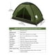 thumbnail image 2 of Mochilero Tent Night Cat para 1 o 2 personas, impermeable 2,2 x 1,2 m, 2 of 7